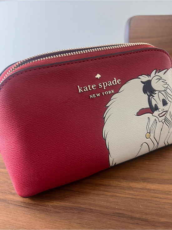 kate spade Handbags - Kate Spade New York Red Cosmetic Pouch with Disney Cruella Make up Bag Lovely